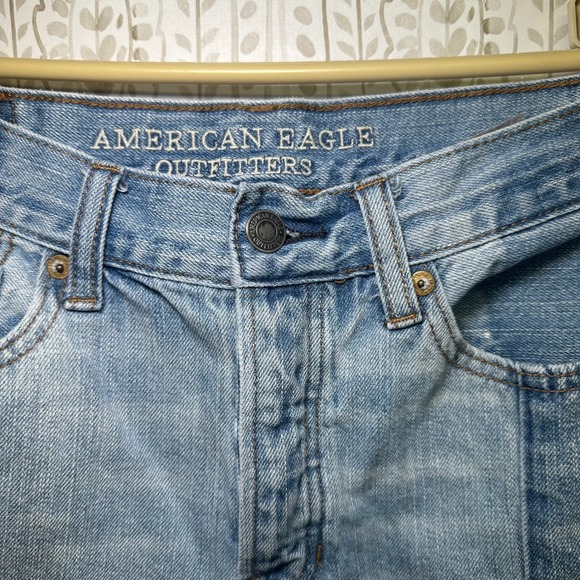 American Eagle Outfitters Vintage Mid Rise Colorblock Frayed Hem Jeans size 4 - Picture 7 of 13